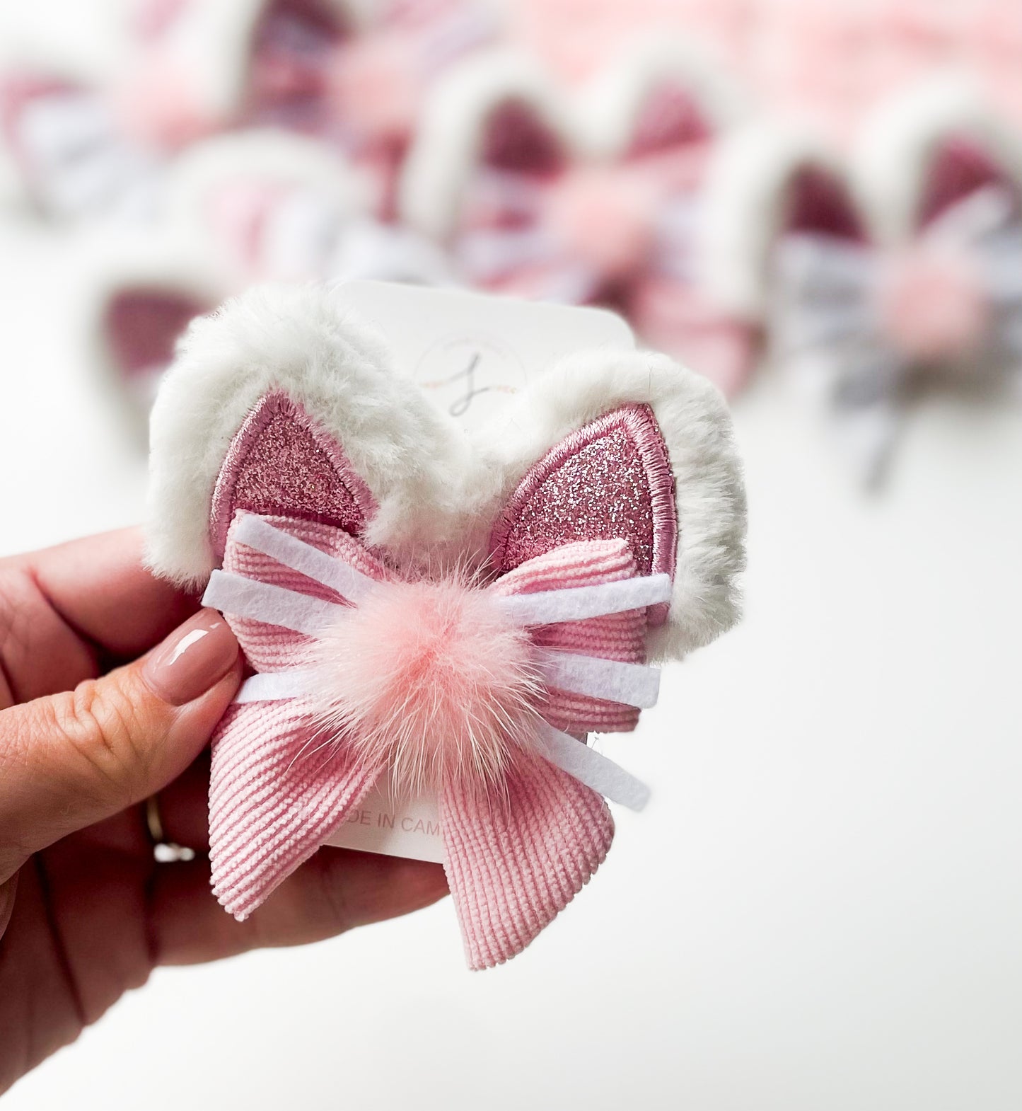 Non Slip Clip Bows - Kitty