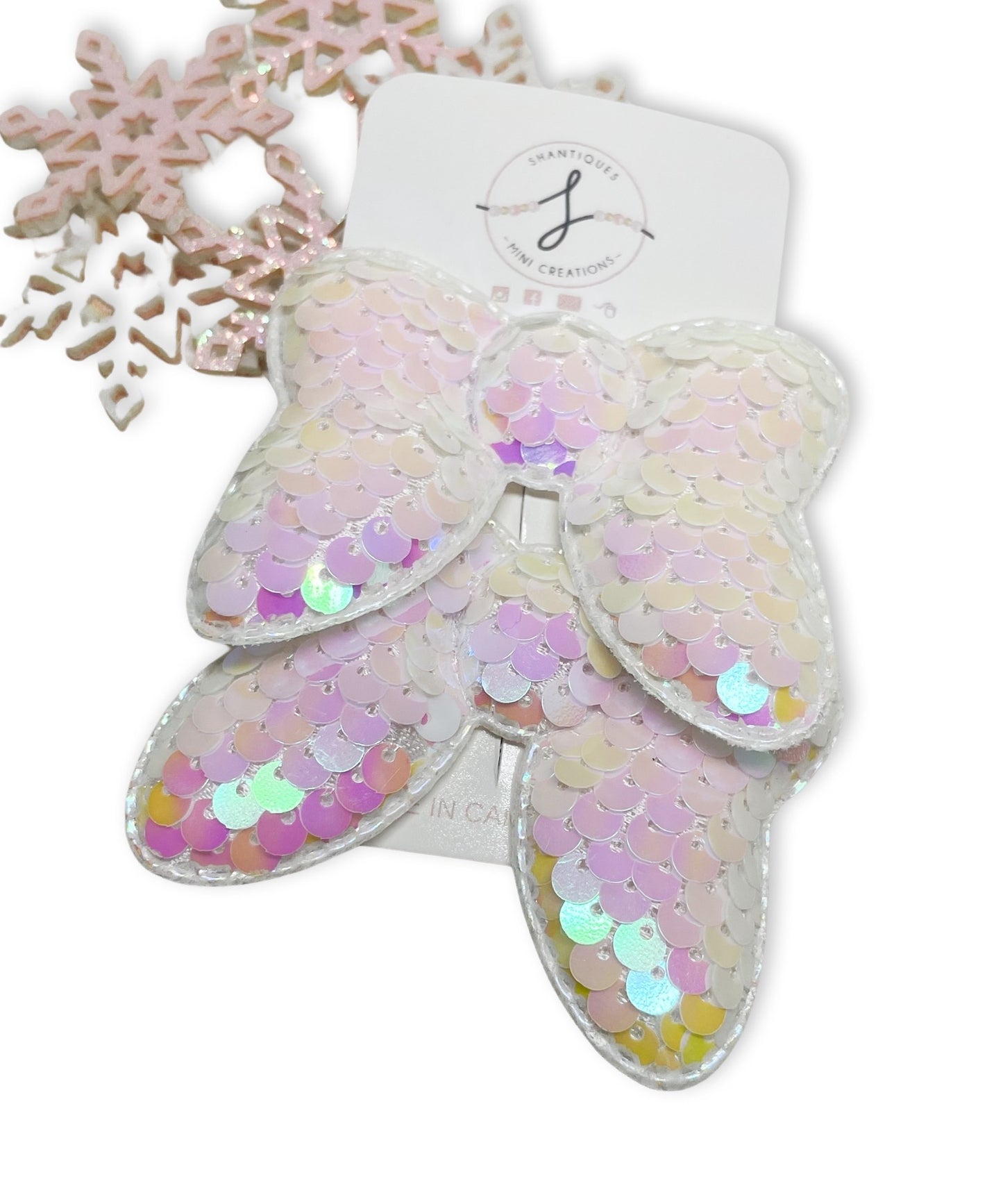 Snap Clip Sets - Sequin Bows