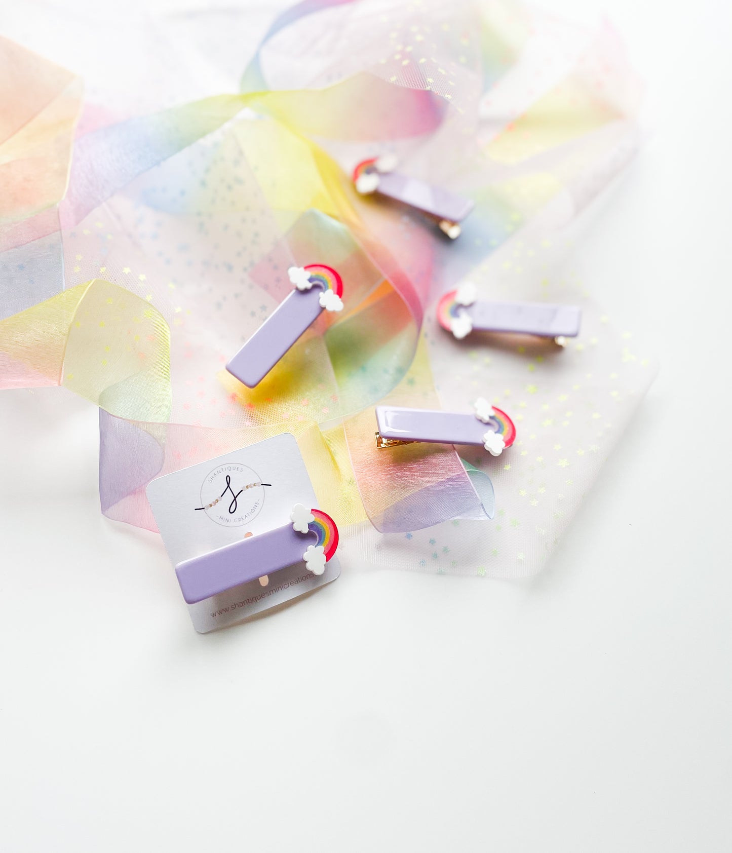 Alligator Bar Clips - Rainbows
