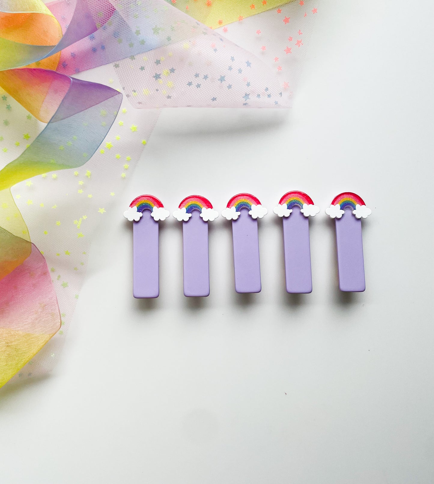 Alligator Bar Clips - Rainbows