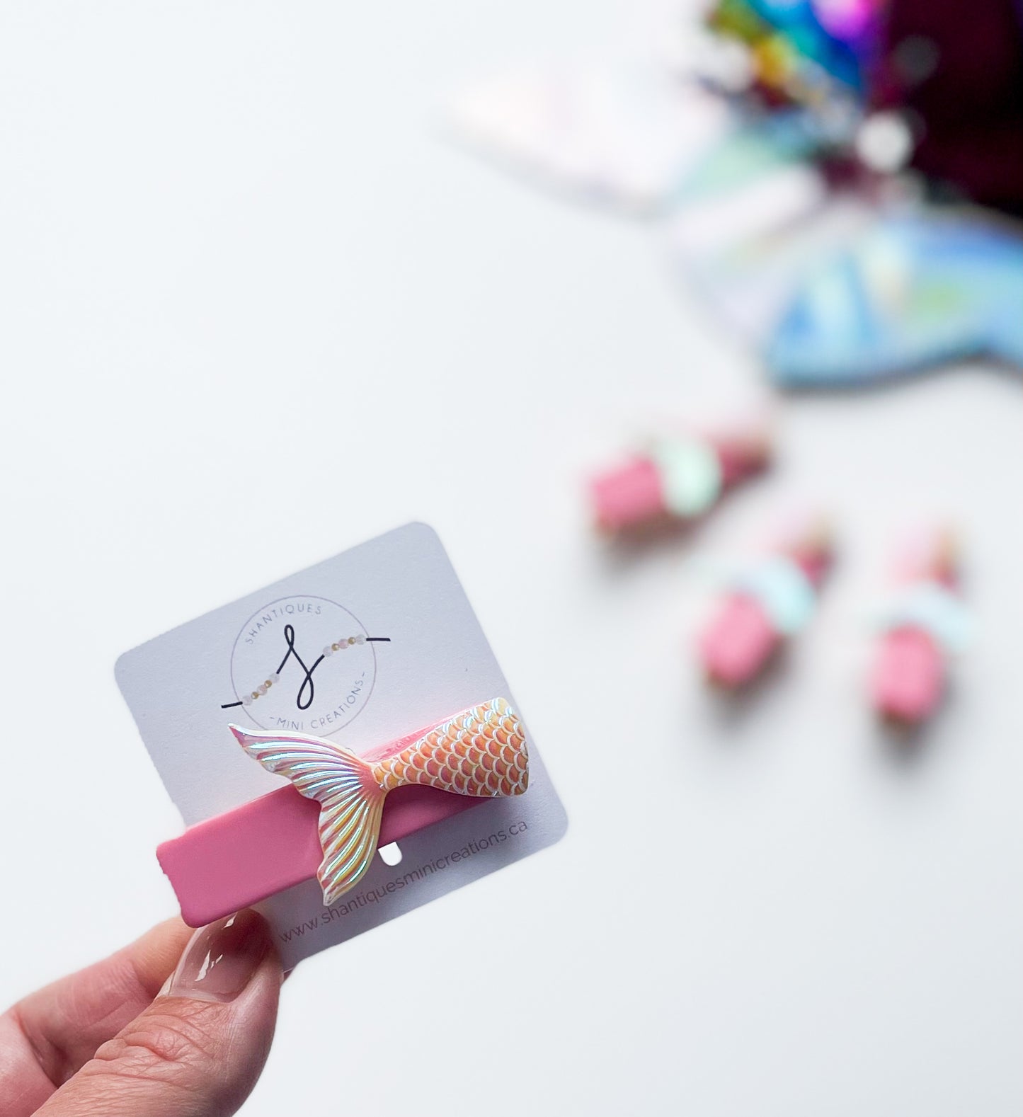 Alligator Bar Clips - Mermaid Tail