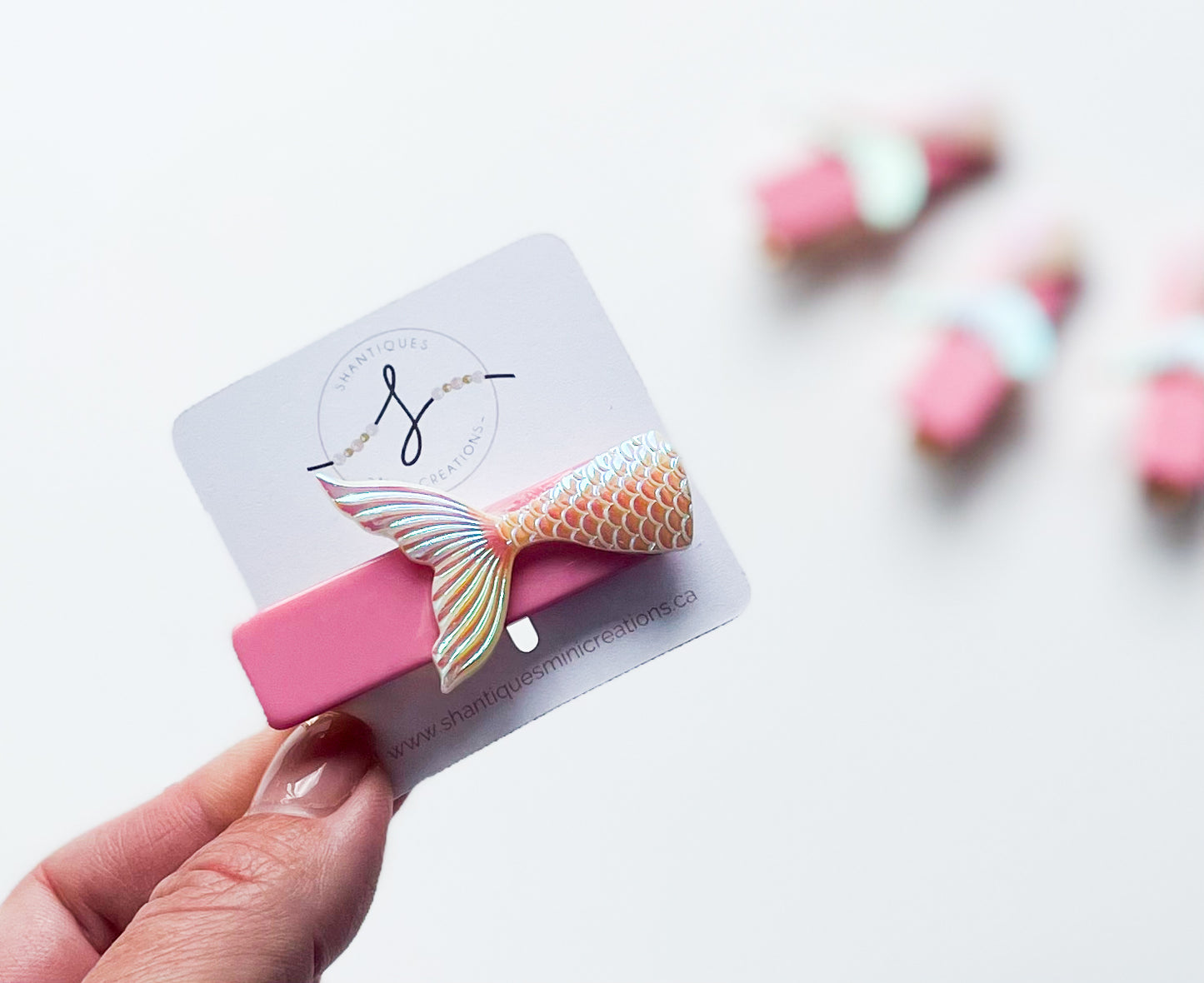 Alligator Bar Clips - Mermaid Tail