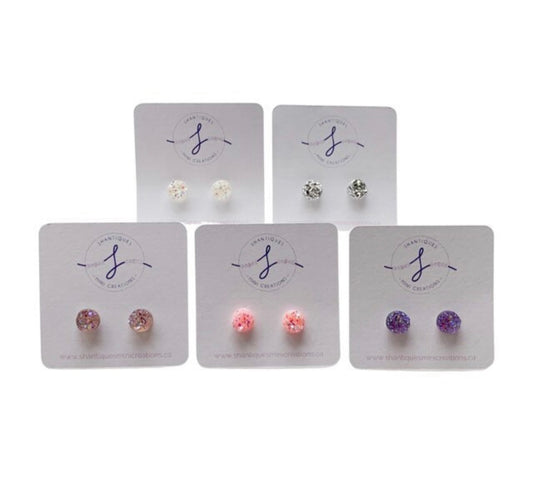 Earrings - Druzy Circles