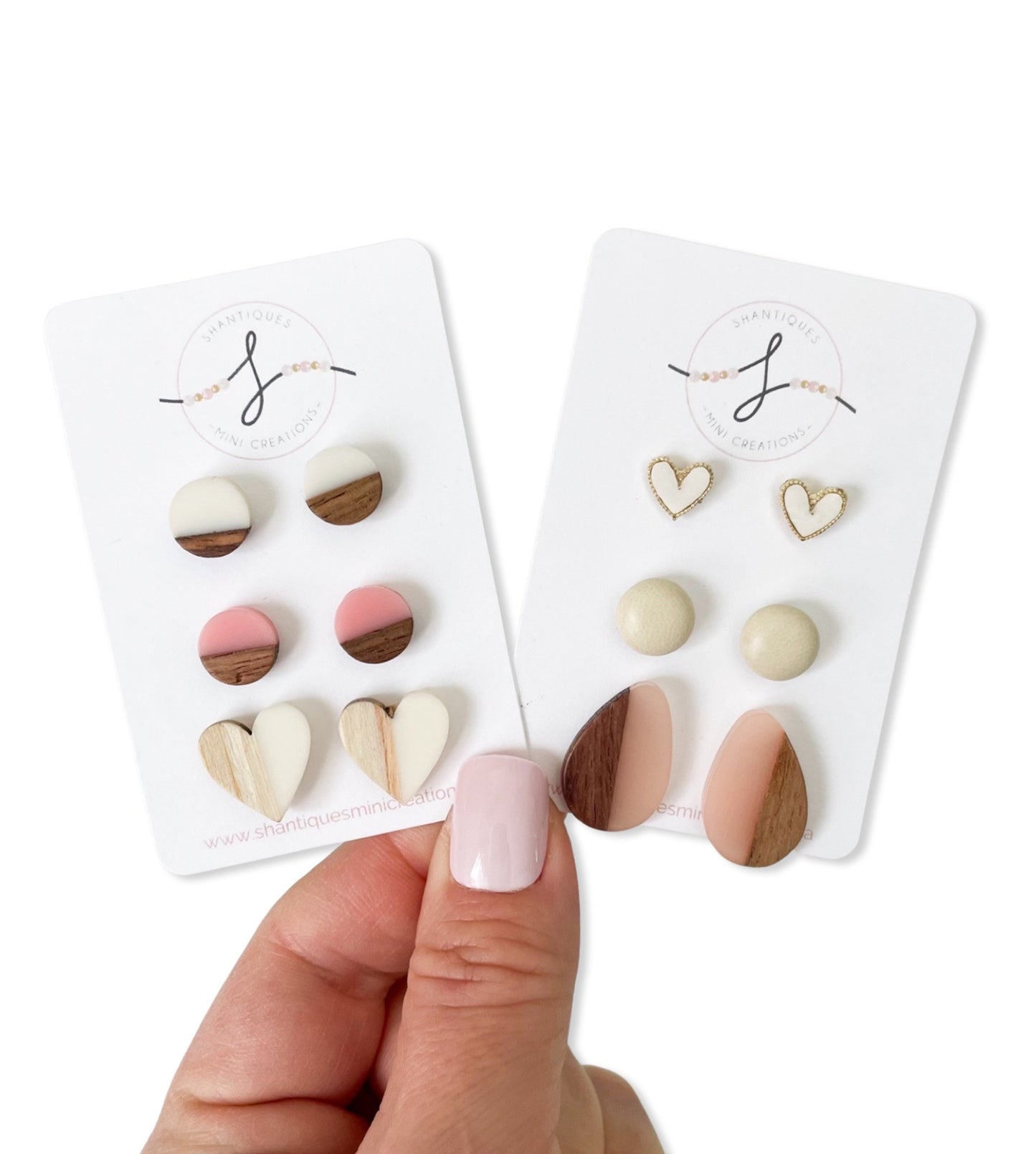 Wood Grain - Trio Earrings