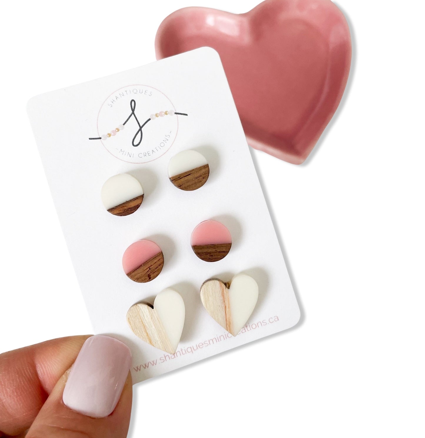 Wood Grain - Trio Earrings