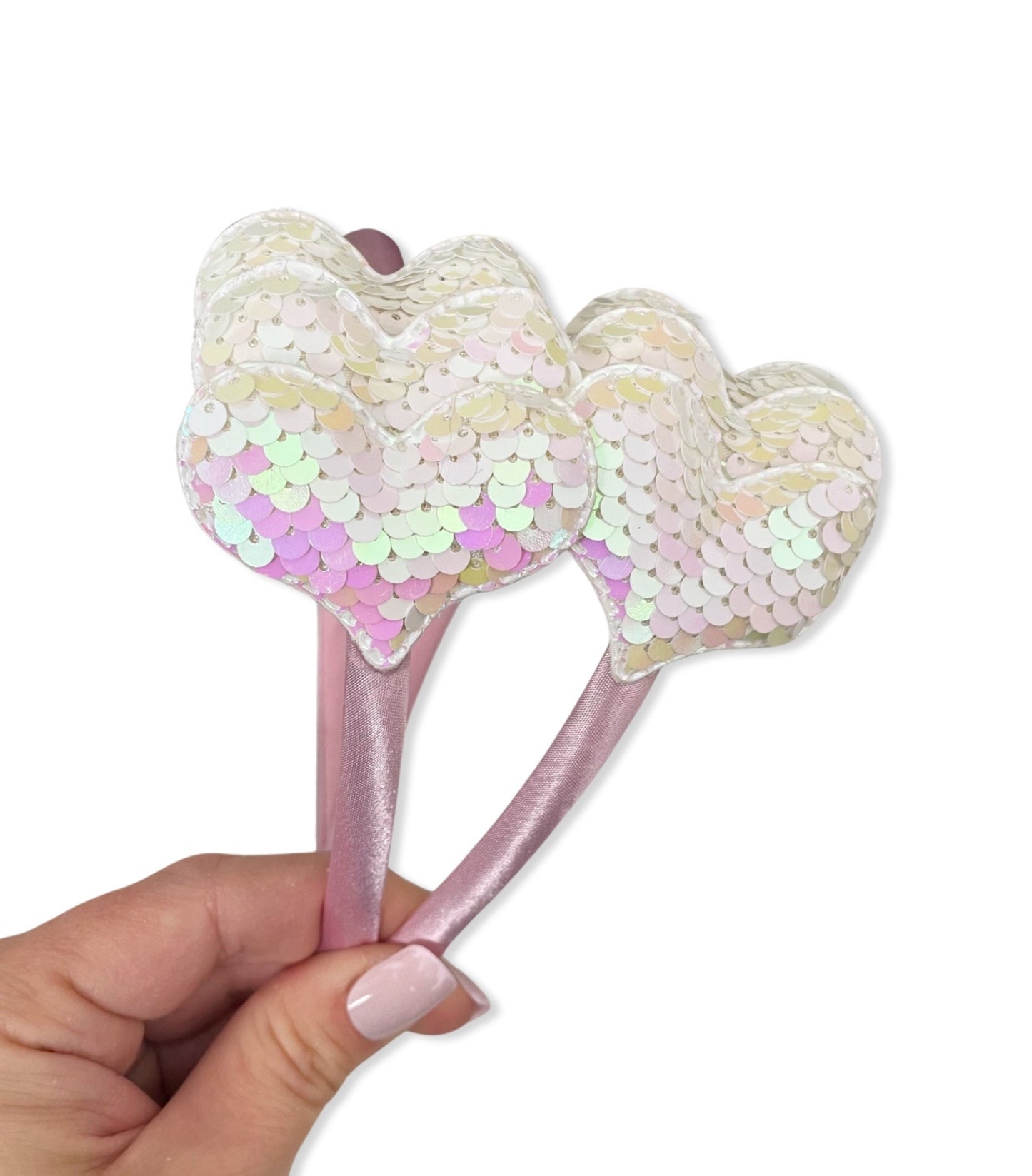 Sequin Layered Hearts - Headbands