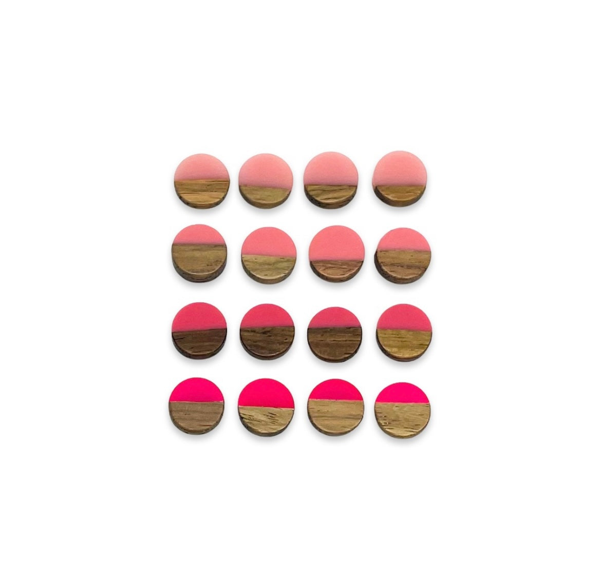 Wood Grain Circles - Earrings