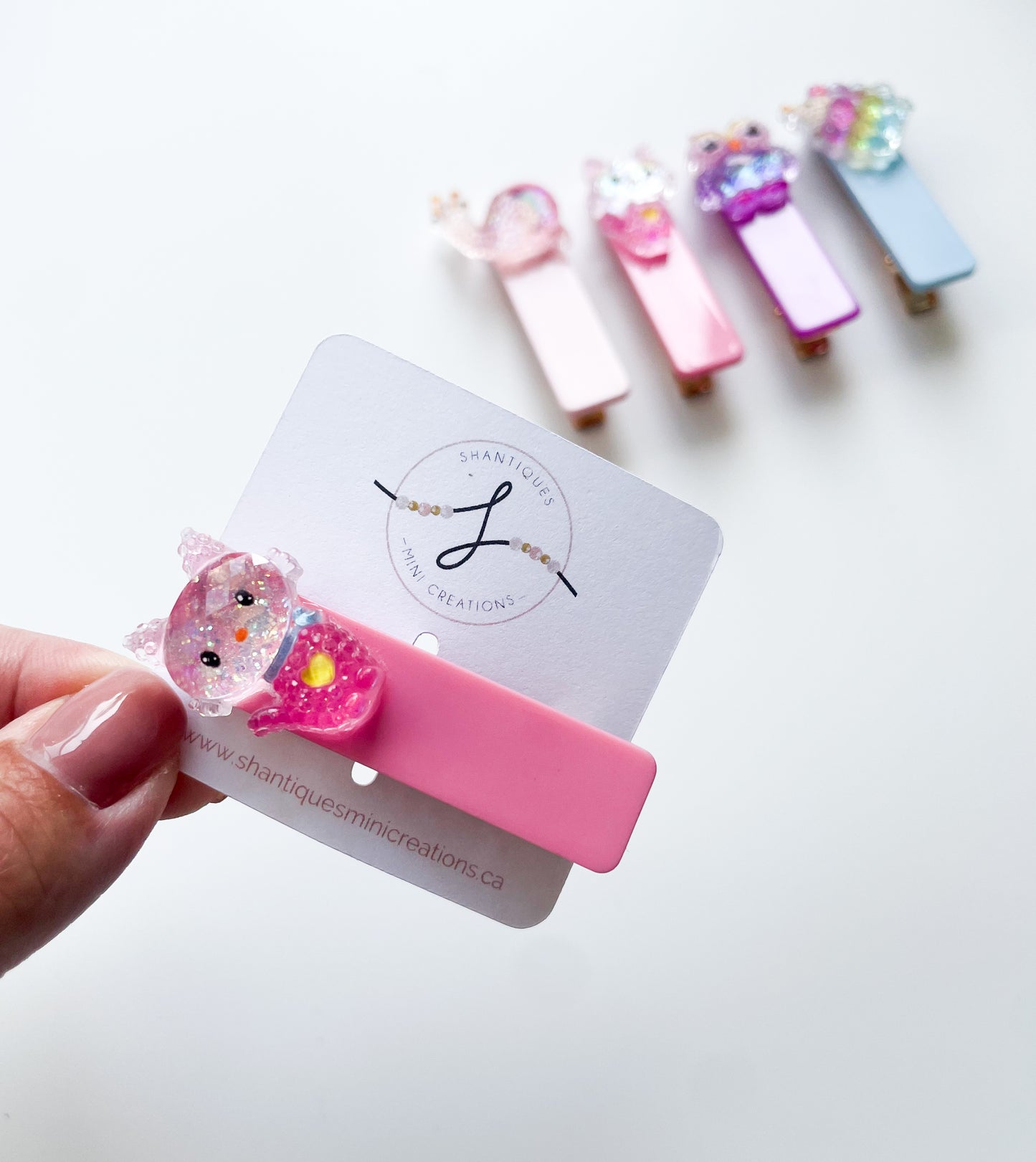Alligator Bar Clips - Glitter Creatures