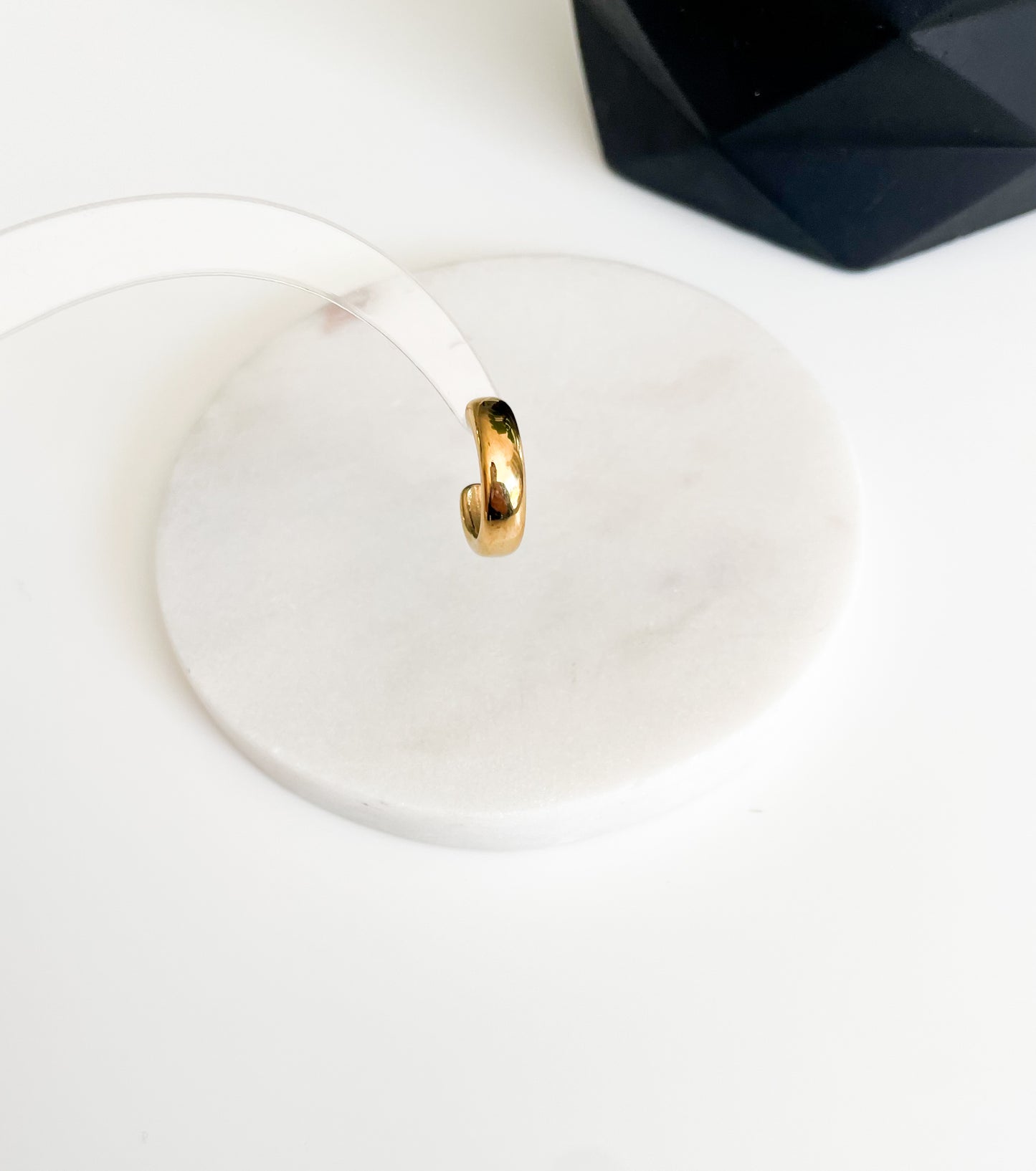 Dangle Earrings - 14K Gold Plated Hoops
