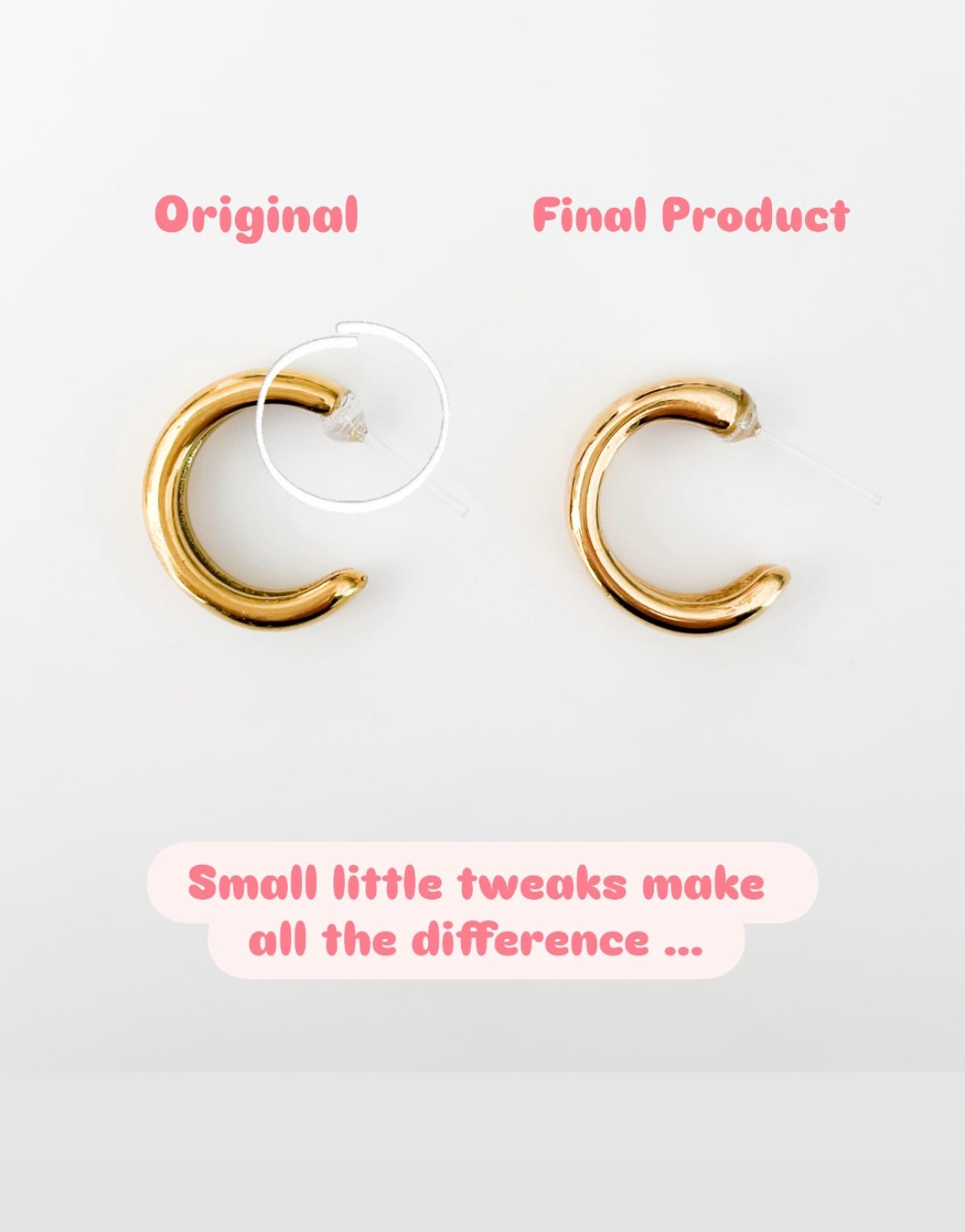 Dangle Earrings - 14K Gold Plated Hoops