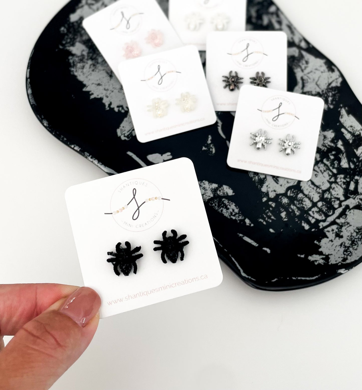 Earrings - Halloween Spiders