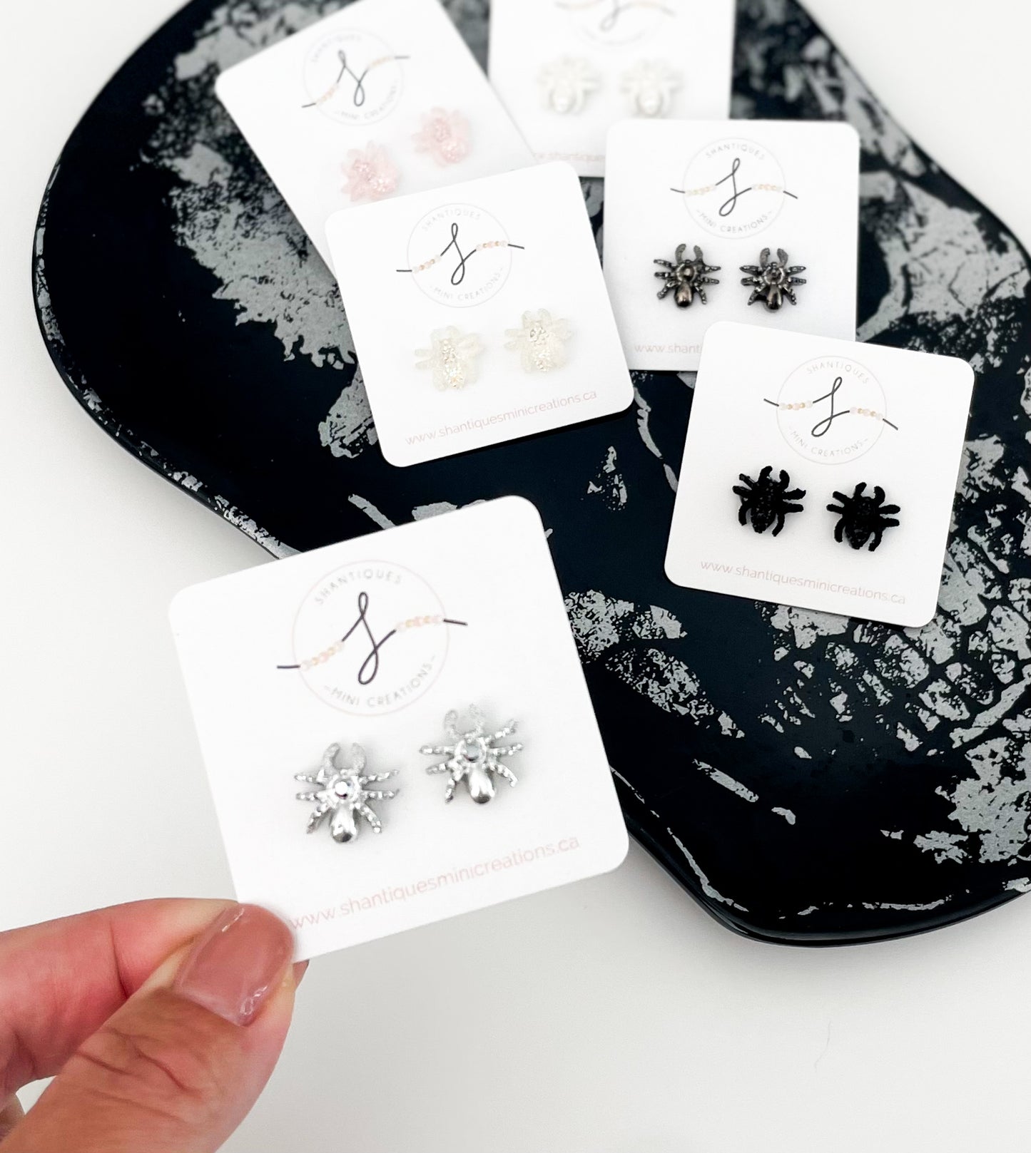 Earrings - Halloween Spiders