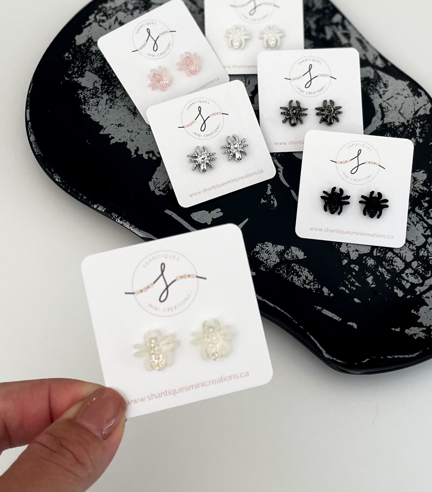 Earrings - Halloween Spiders