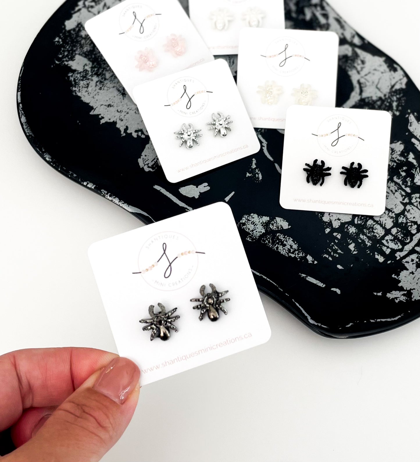 Earrings - Halloween Spiders