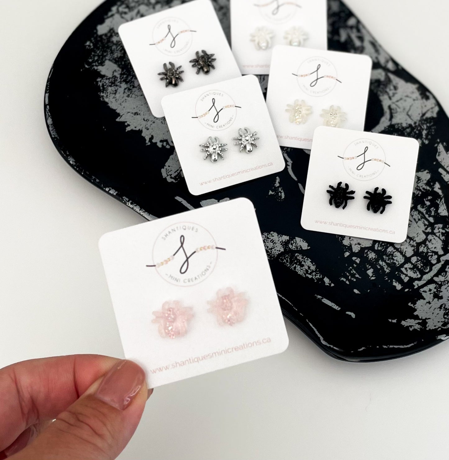 Earrings - Halloween Spiders