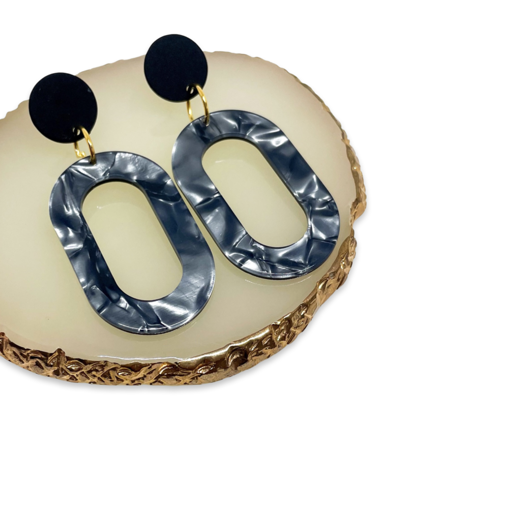 Hollow Ovals - Dangle Earrings