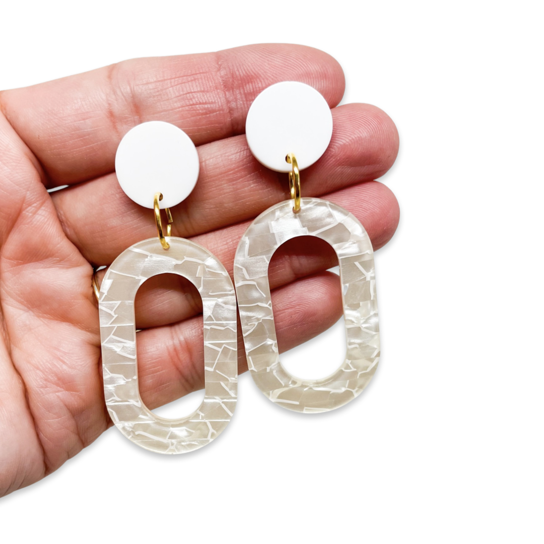 Hollow Ovals - Dangle Earrings