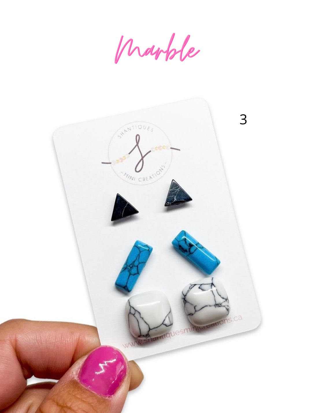 Marble - Trio Earrings