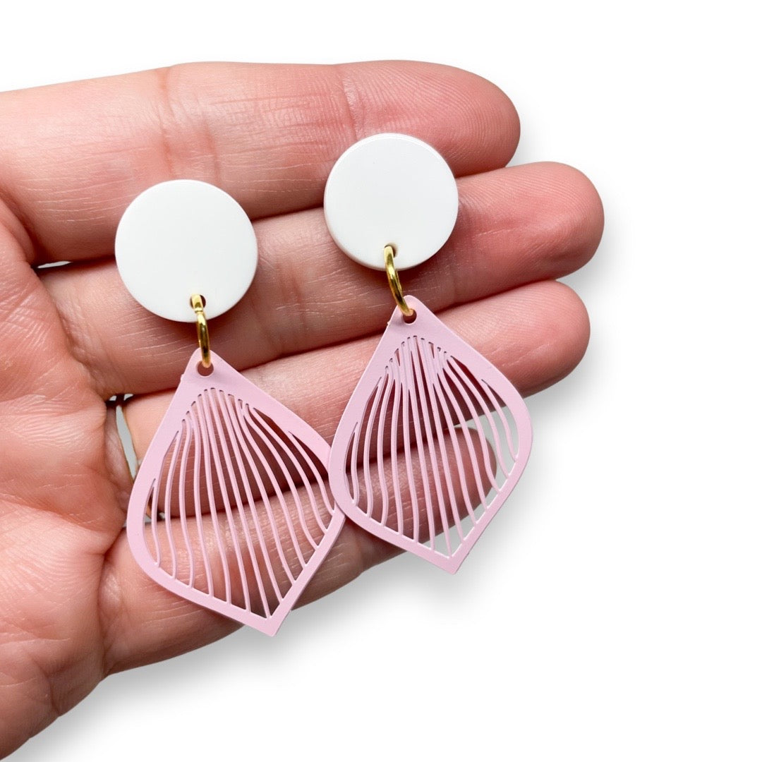 Metal Leaves - Dangle Earrings