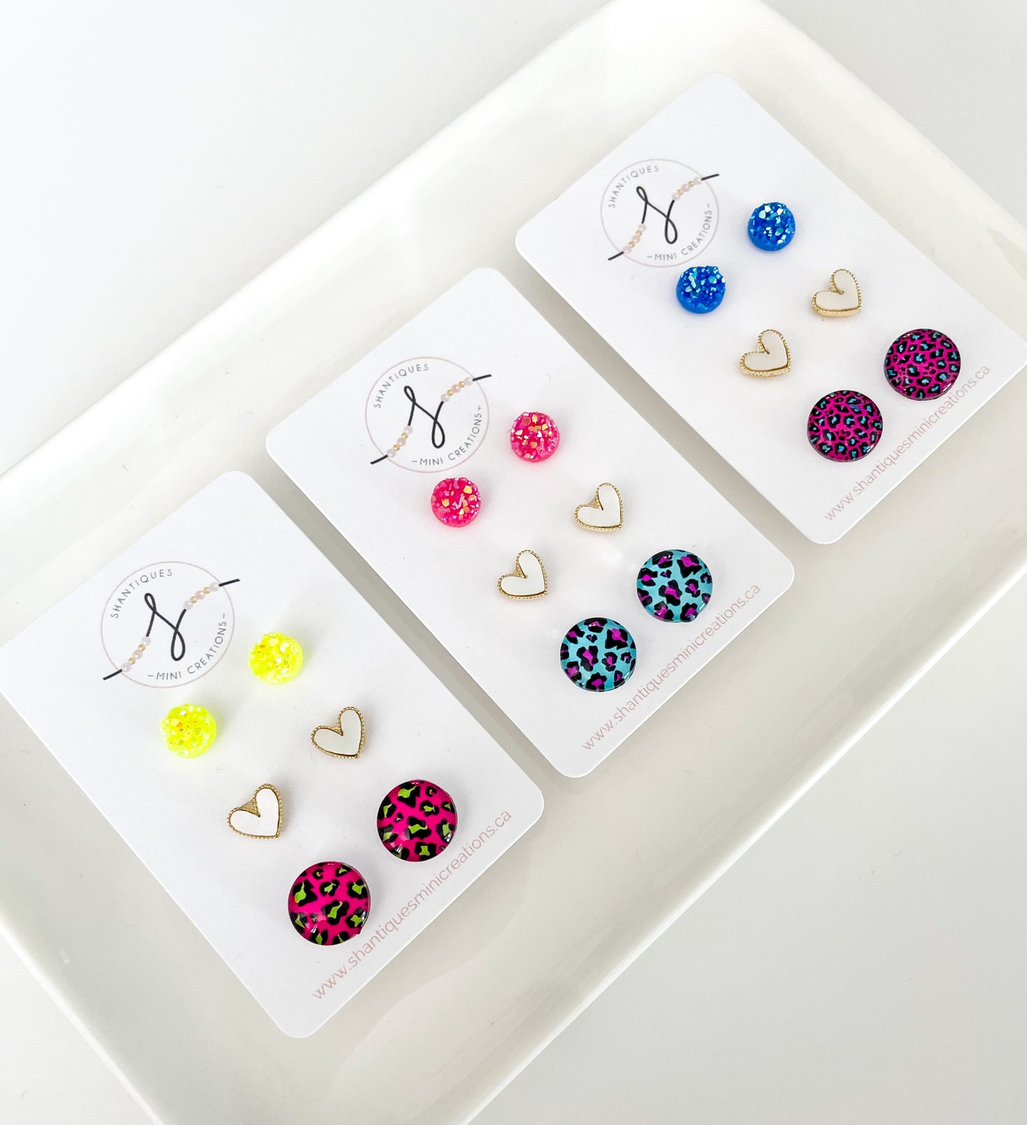 Trio Earrings - Neon Fun