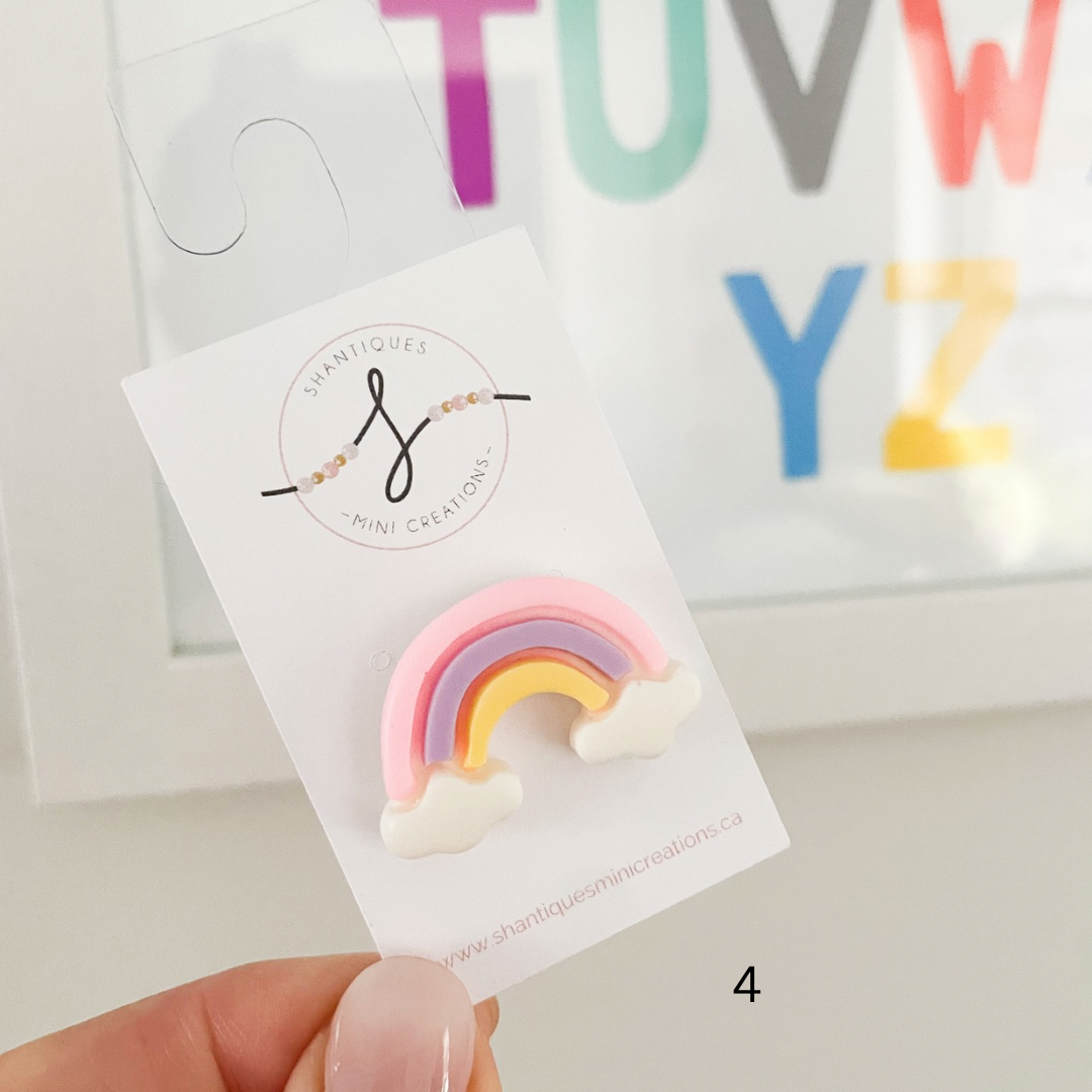 Unicorn, Rainbow + Hearts - Backpack Pins