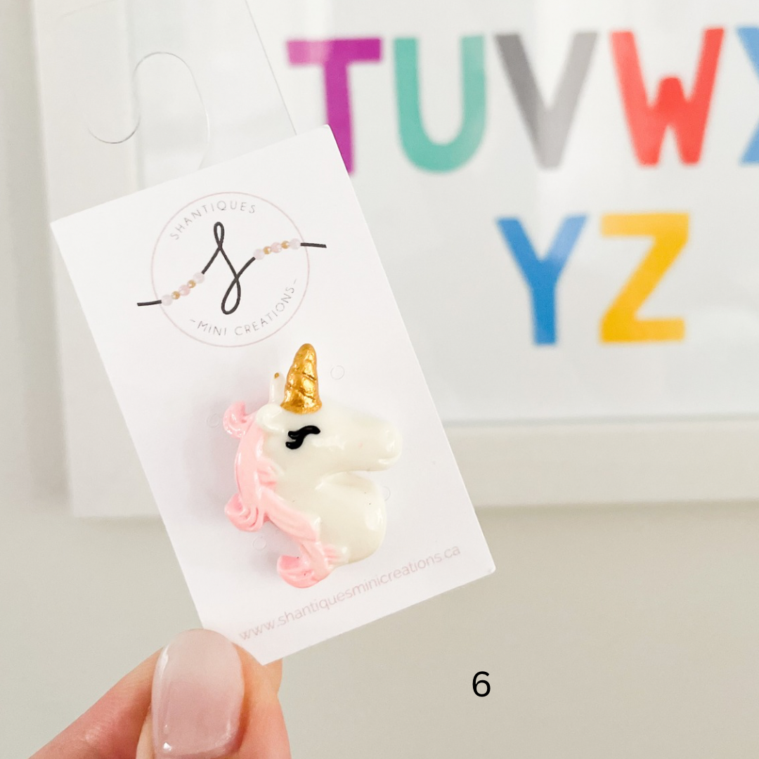 Unicorn, Rainbow + Hearts - Backpack Pins