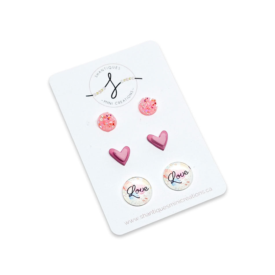 Polymer Clay - Trio Earrings