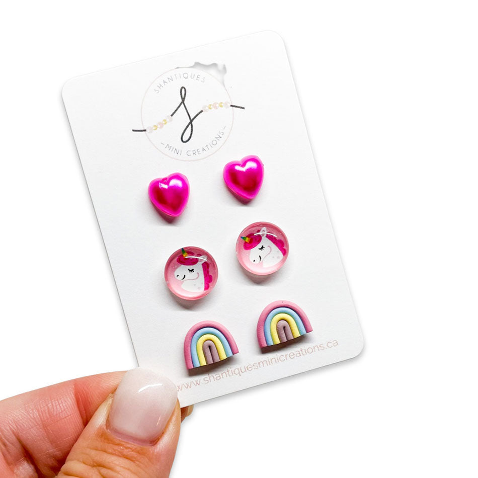 Polymer Clay - Trio Earrings