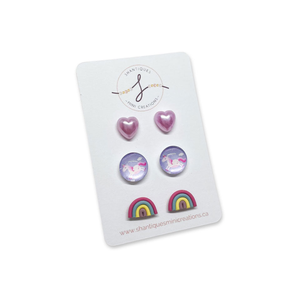 Polymer Clay - Trio Earrings