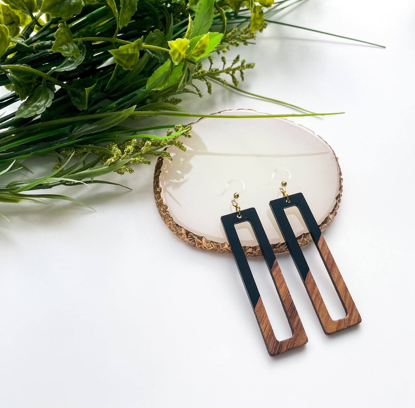 Wood Grain - Dangle Earrings