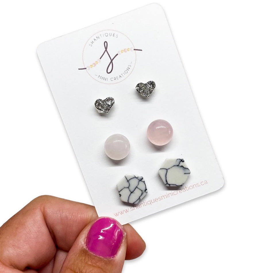 Marble - Trio Earrings