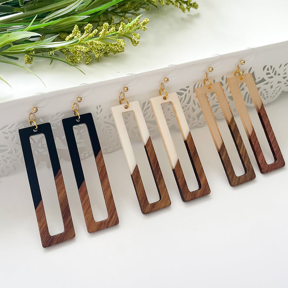 Wood Grain - Dangle Earrings
