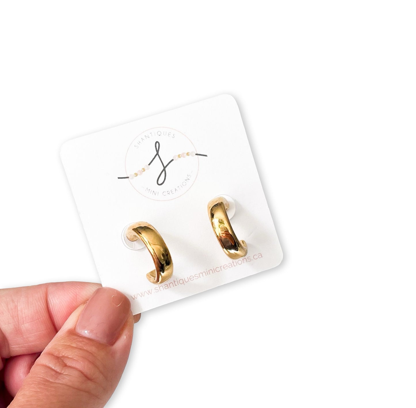 Dangle Earrings - 14K Gold Plated Hoops