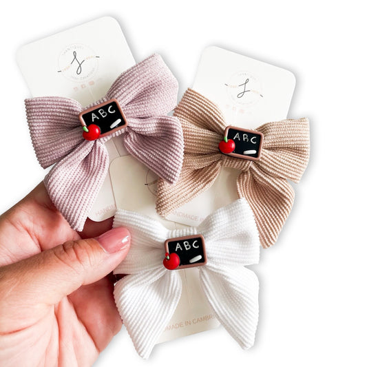 Non Slip Clip Bows - School