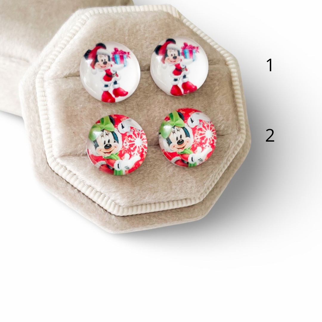 Christmas Mouse/Princess' - Dangle Earrings