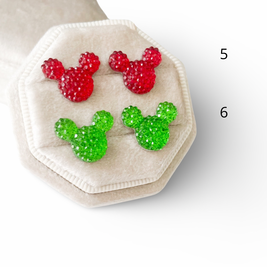 Christmas Mouse/Princess' - Dangle Earrings