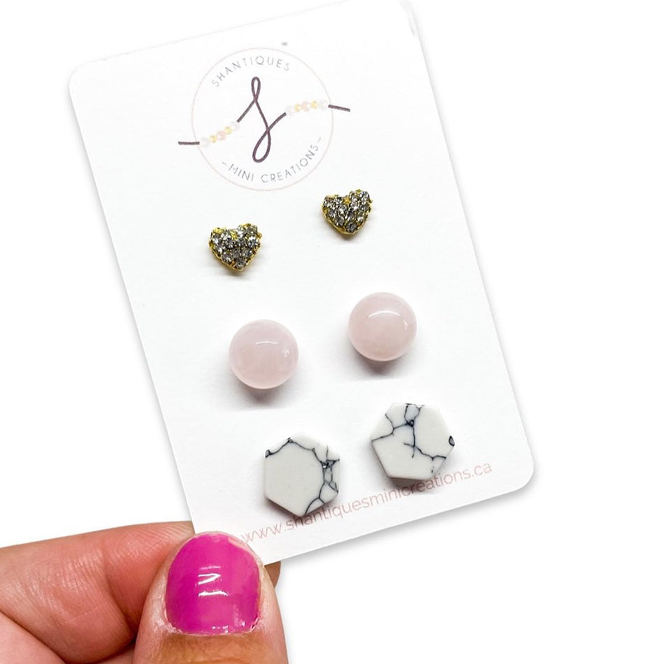 Marble - Trio Earrings