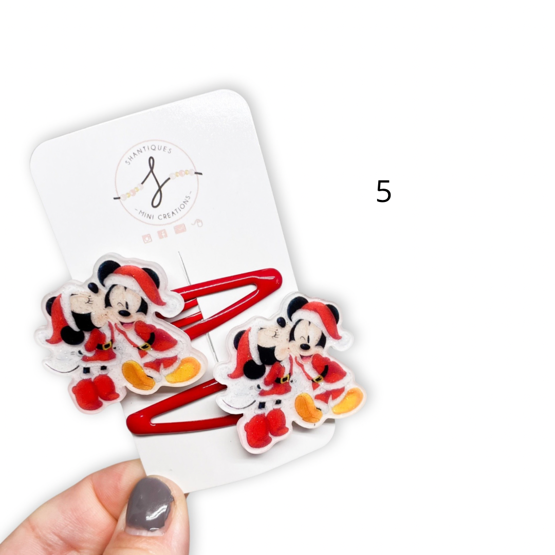 Snap Clip Sets - Mouse Christmas