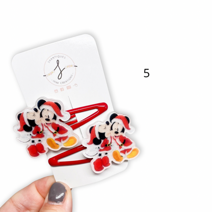 Snap Clip Sets - Mouse Christmas