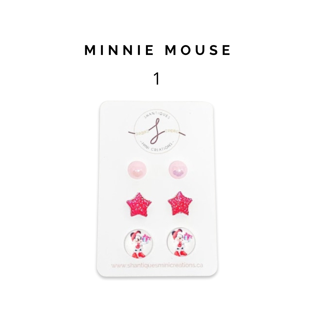 Holiday Mouse - Trio Earrings