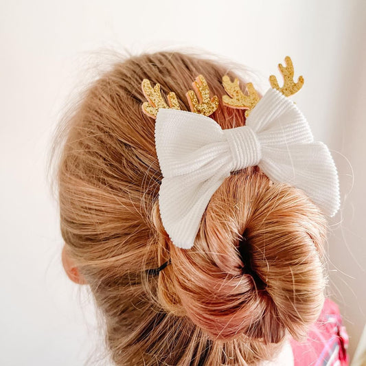 Reindeer Bows - Non Slip Clips