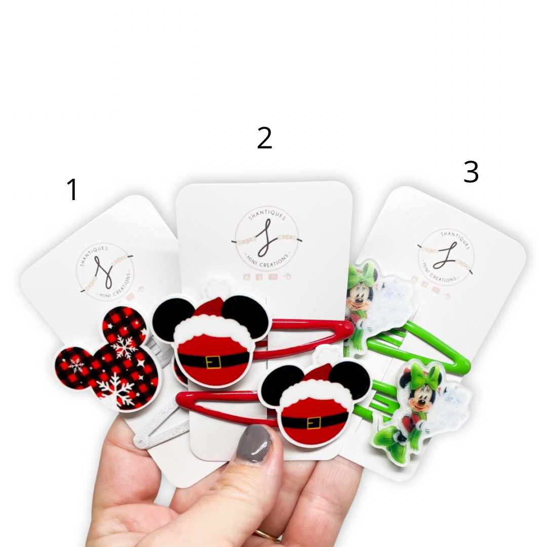 Snap Clip Sets - Mouse Christmas