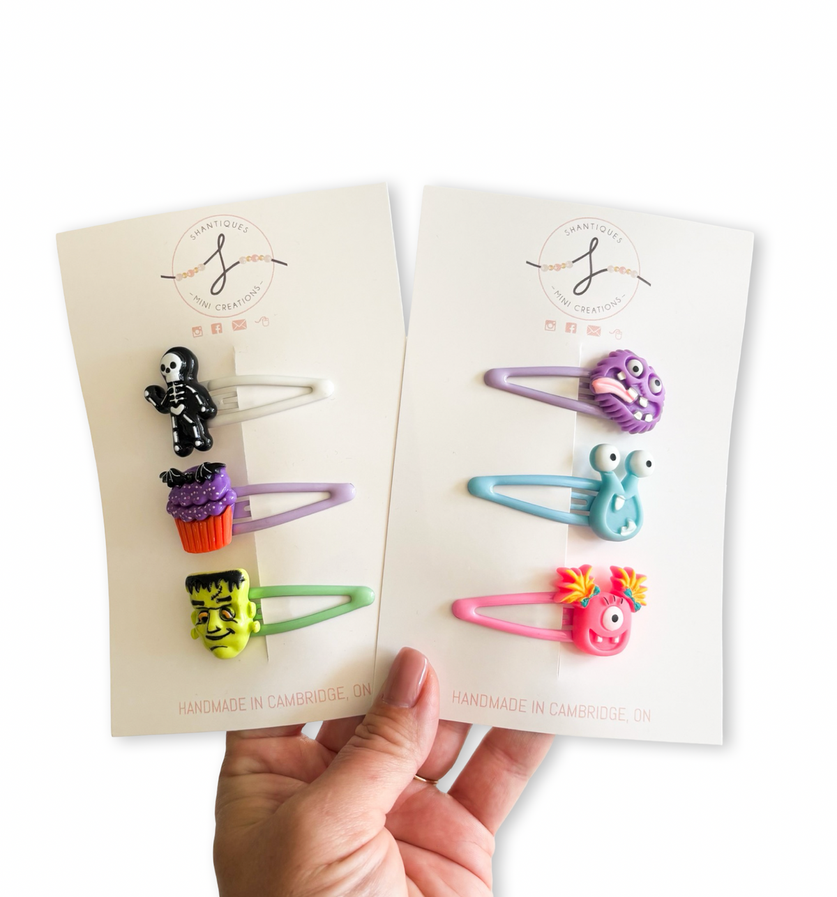 Trio Snap Clip Sets - Halloween Monsters