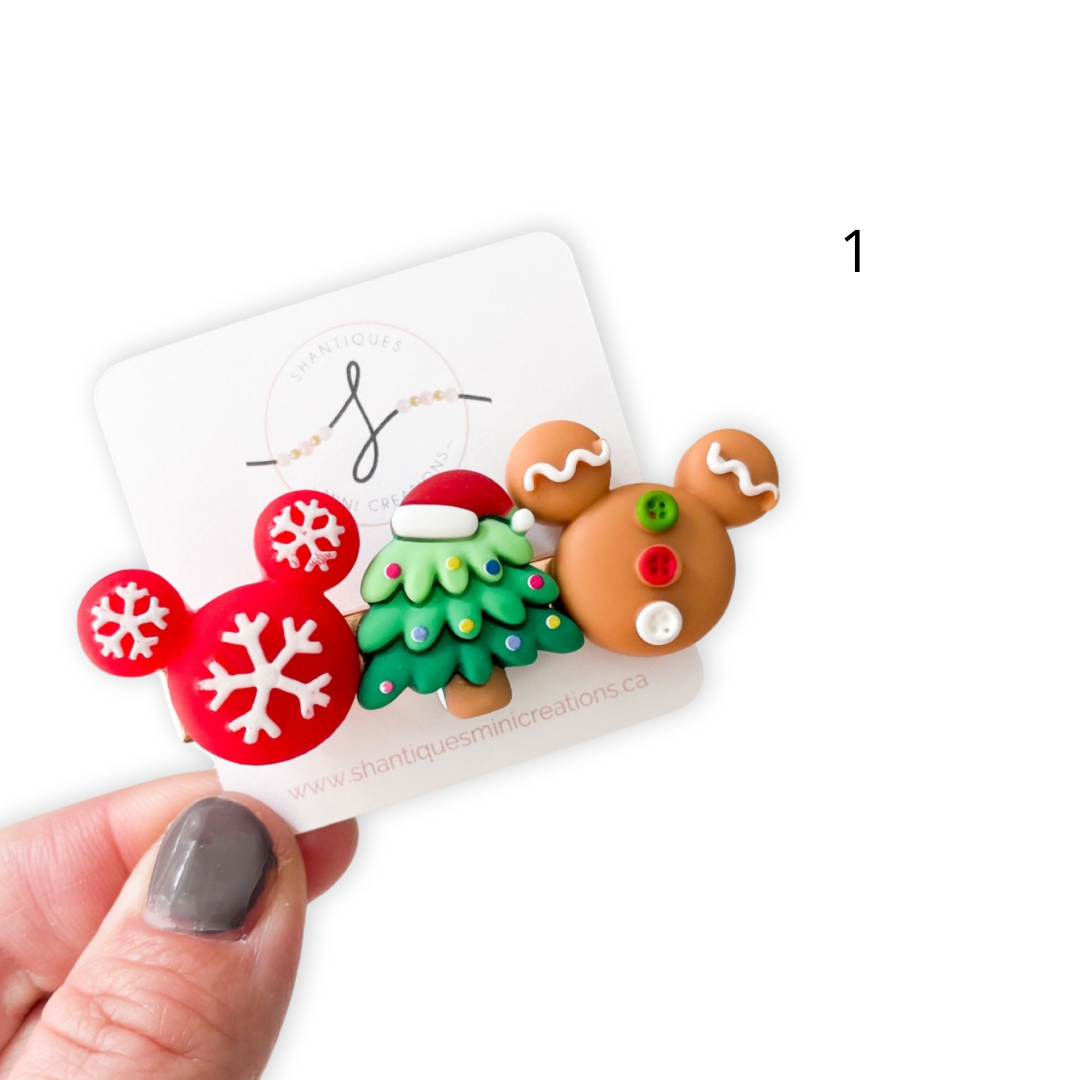 Gingerbread Mouse - Alligator Bar Clips