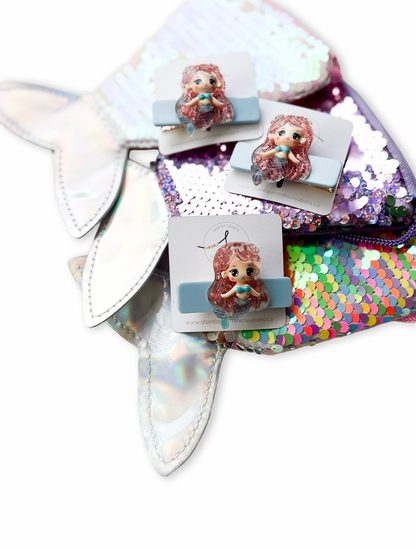 Alligator Bar Clips - Glitter Mermaid