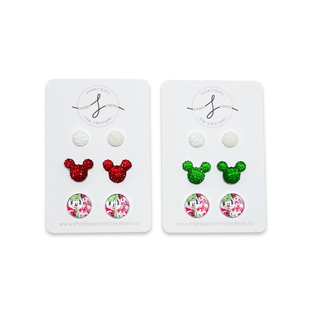 Holiday Mouse - Trio Earrings