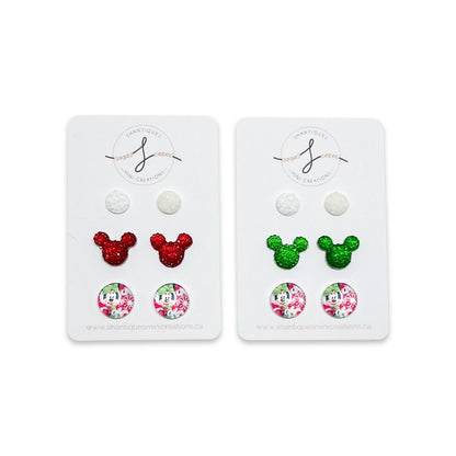 Holiday Mouse - Trio Earrings