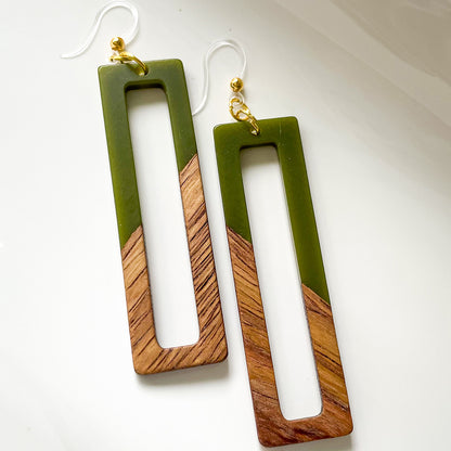 Wood Grain - Dangle Earrings