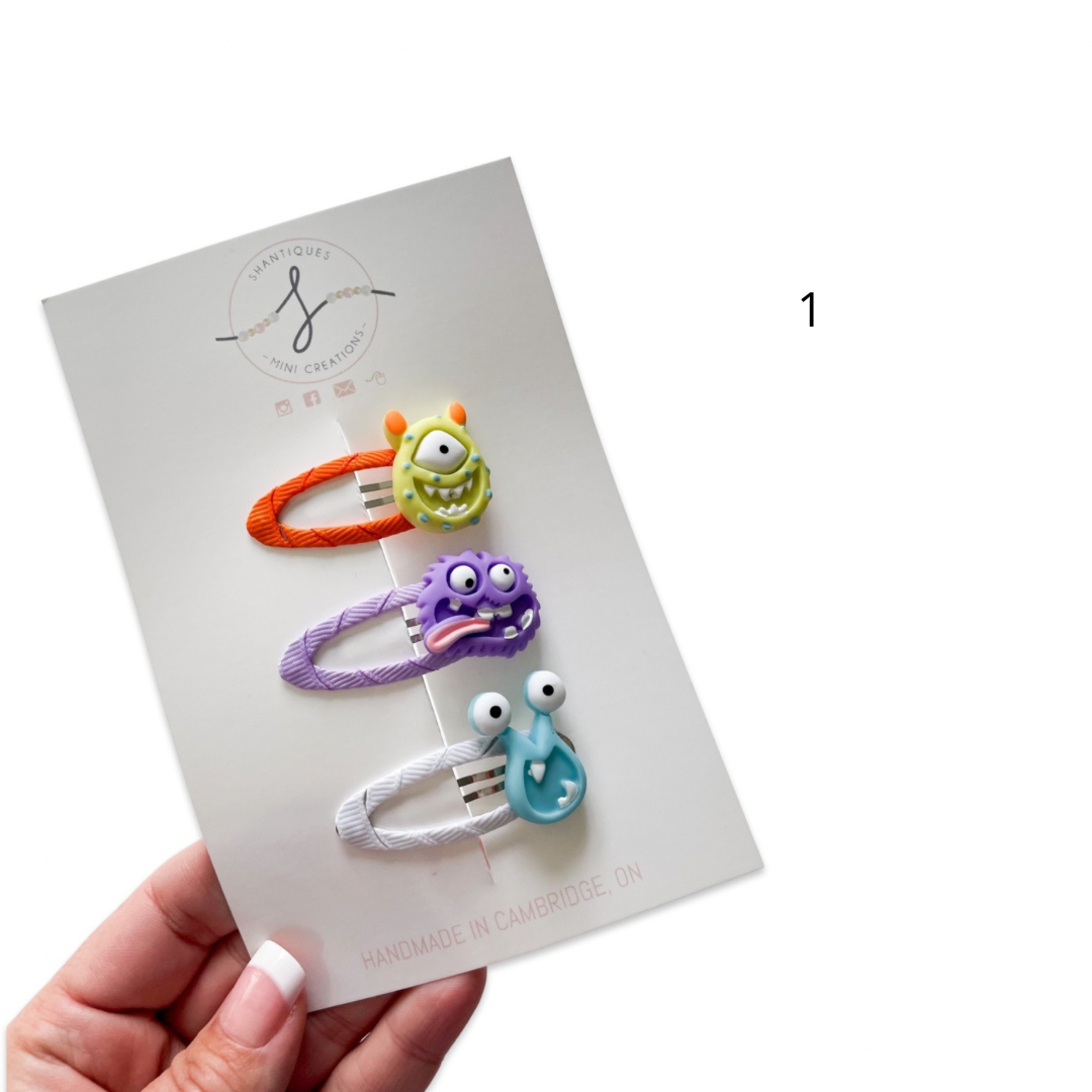 Trio Snap Clip Sets - Halloween