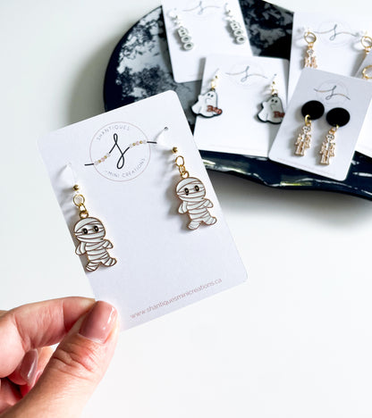 Dangle Earrings - Halloween Mummys
